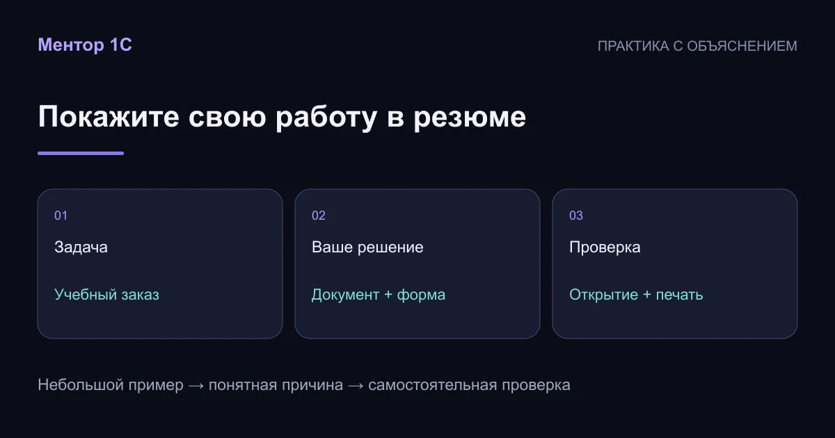Практический материал для начинающего: Резюме начинающего 1С-разработчика: учебный пример до и после